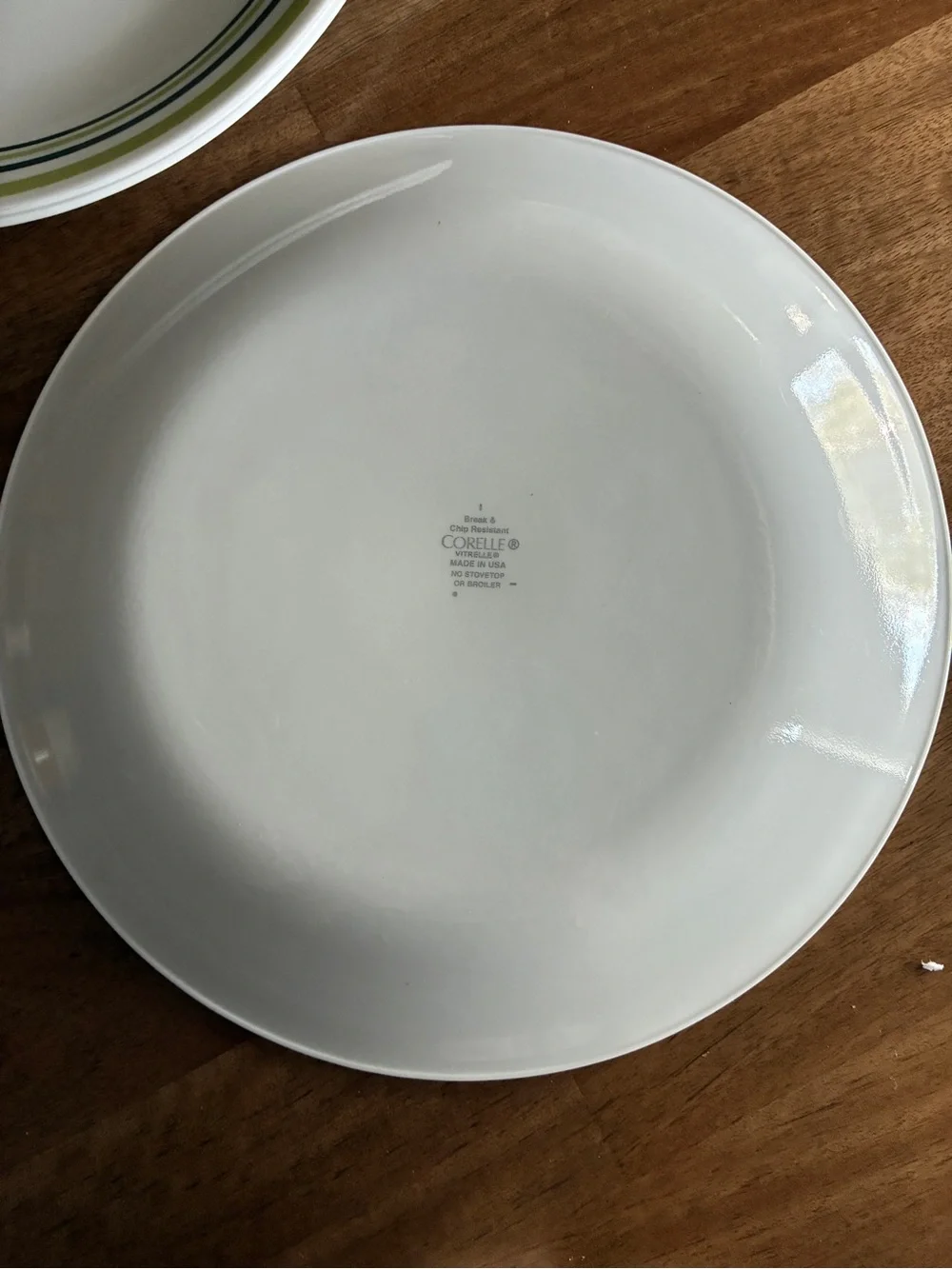 3 Corelle Dinner Plates Garden Sketch Band